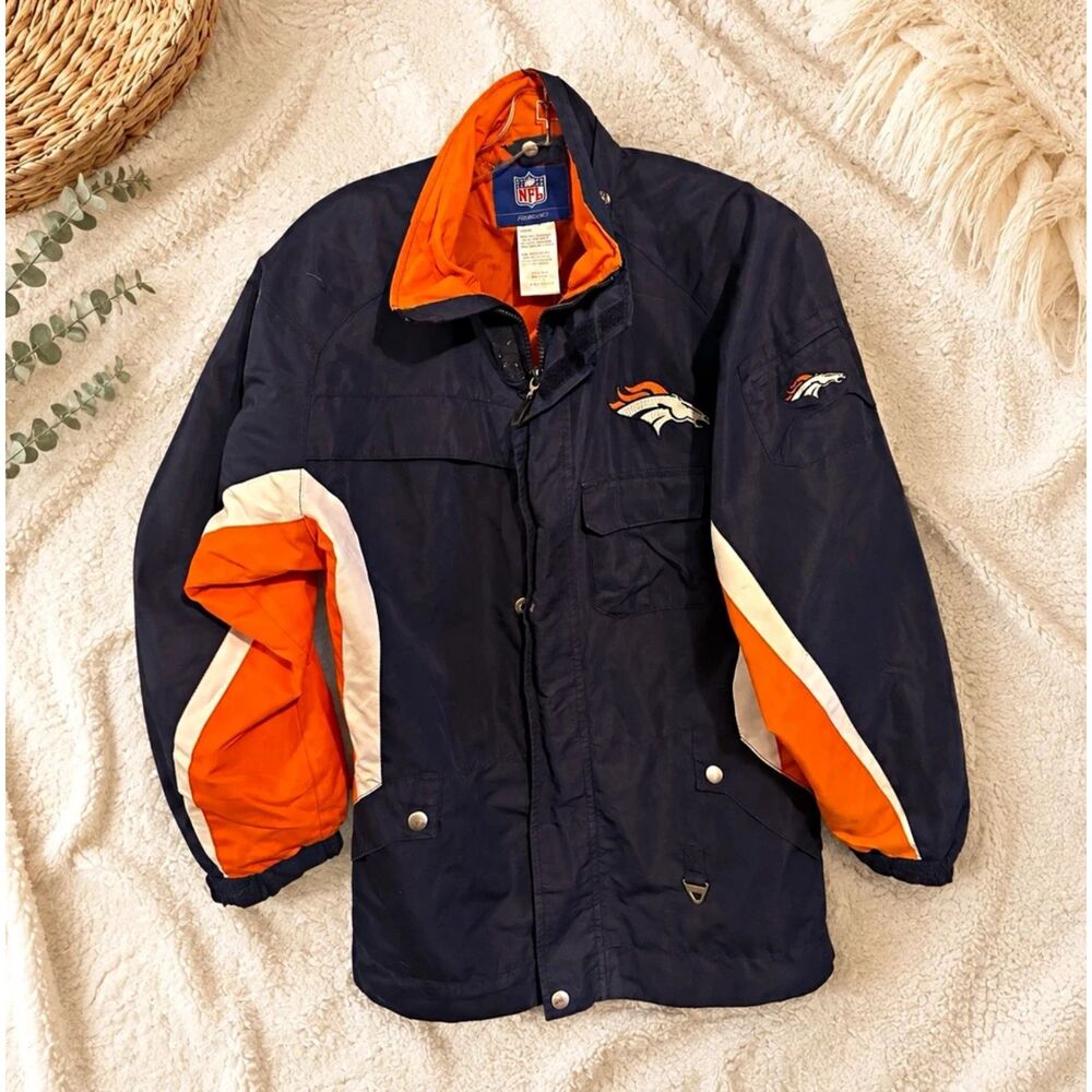 Vintage Reebok NFL Denver Broncos Jacket Men’s M Embroidered Y2K Colorblock